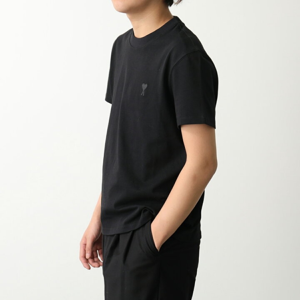 AMI Paris Black Men's T-Shirt
